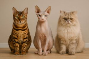 ¿Qué gato requiere más cuidados? Bengalí vs Persa vs Sphynx