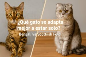 ¿Qué gato se adapta mejor a estar solo? Bengalí vs Scottish Fold