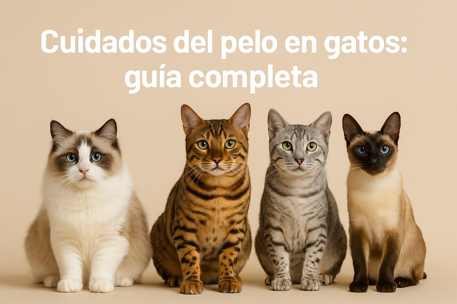 Cuidado del pelo en gatos