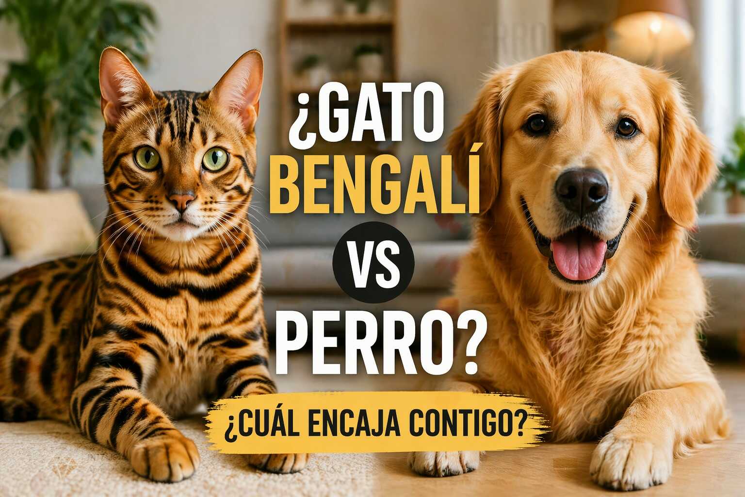Gato bengali vs perros