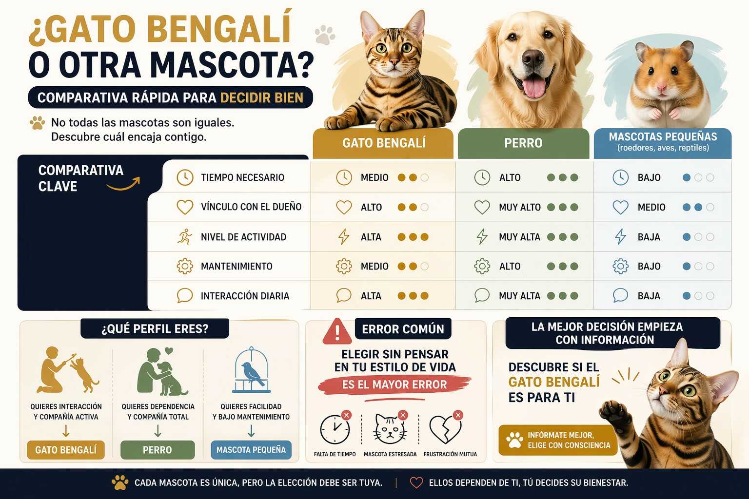infografía guía básica para elegir a tu mascota