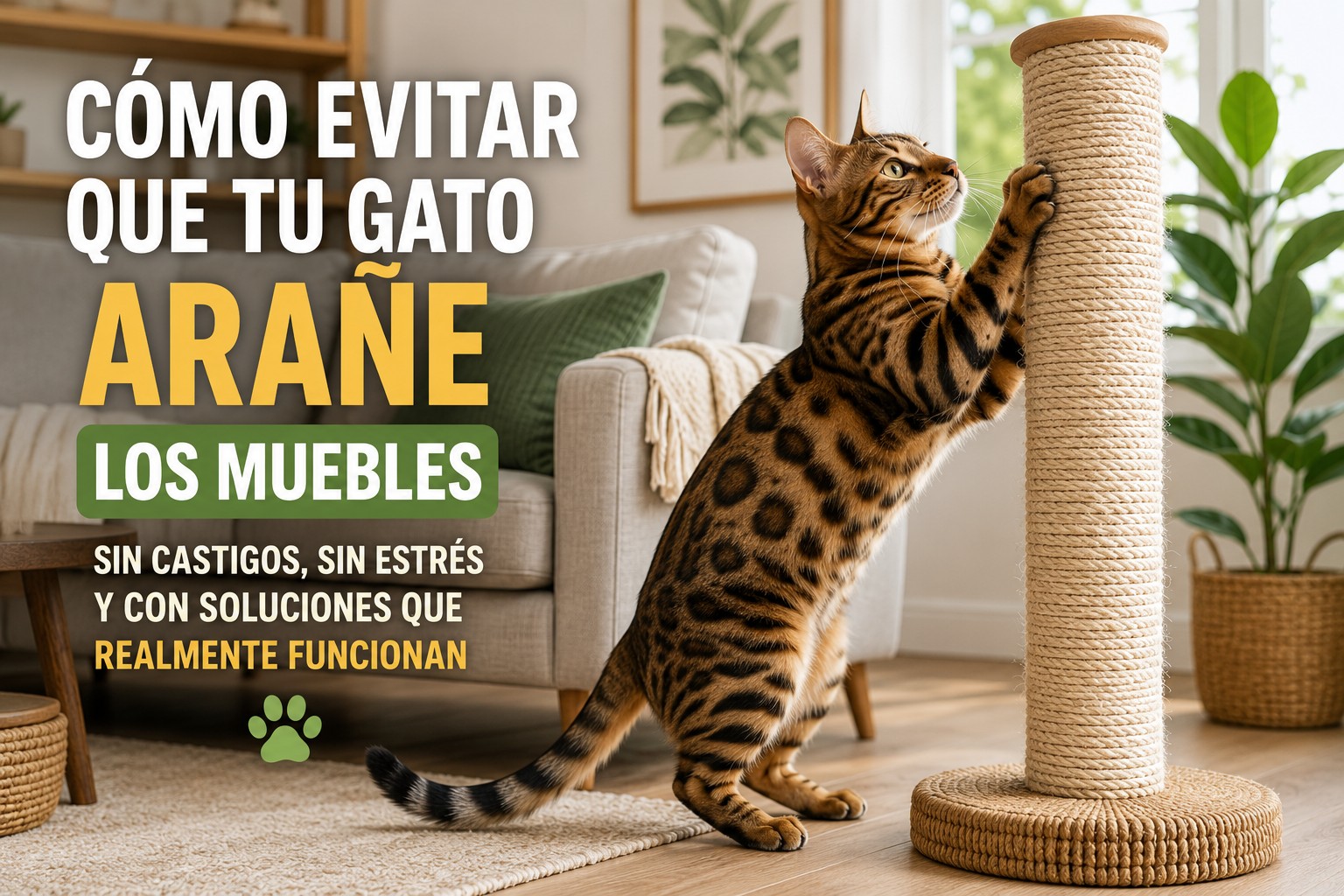 Cómo evitar que tu gato arañe los muebles de tu casa