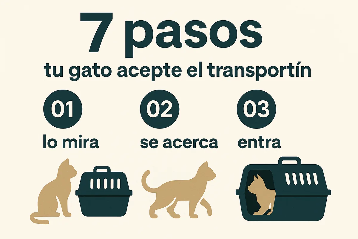 7 pasos para que tu gato acepte el transportín