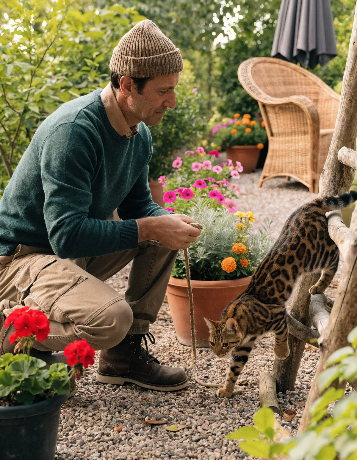 ¿Por qué es importante un espacio exterior para tu gato bengalí?